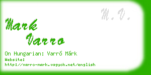 mark varro business card
